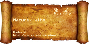 Mazurek Alba névjegykártya